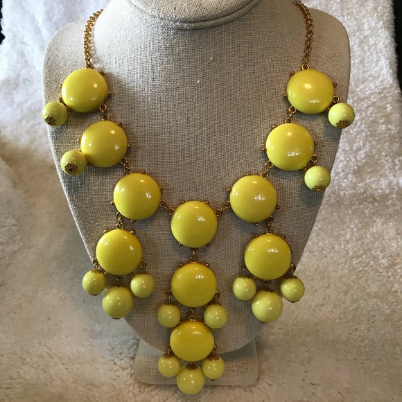 REDUCED!!!!!!J. Crew Yellow Cabochons Bib Necklace - Picture 3 of 3